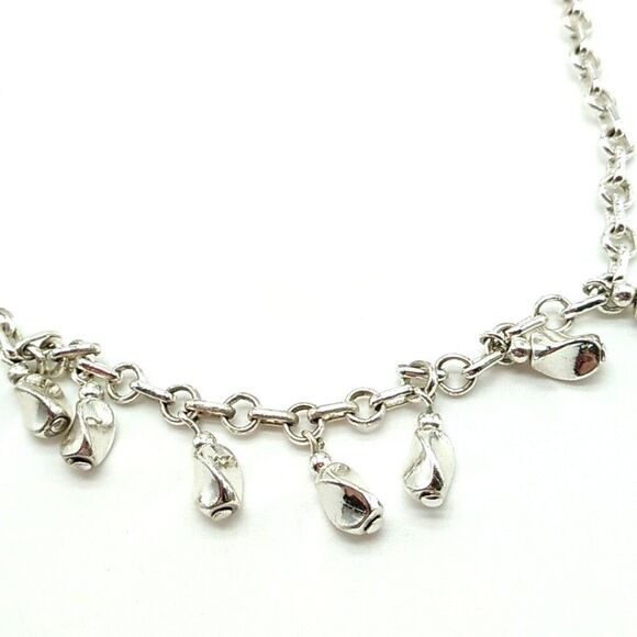 Twisted Teardrop Silver-tone Charm Necklace - Picture 7 of 14